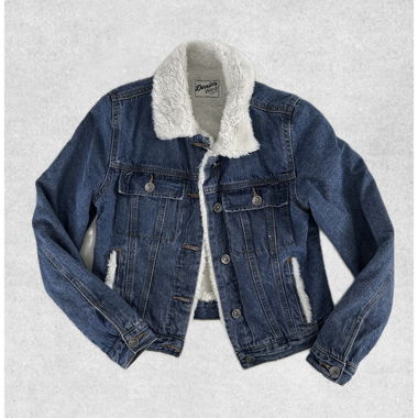 Denim Jacket with Teddy Lining