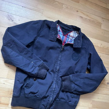 Navy Tommy Hilfiger Jacket with Check Lining