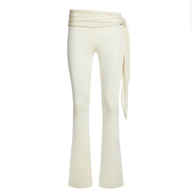Lioness pants in cream with tie waist