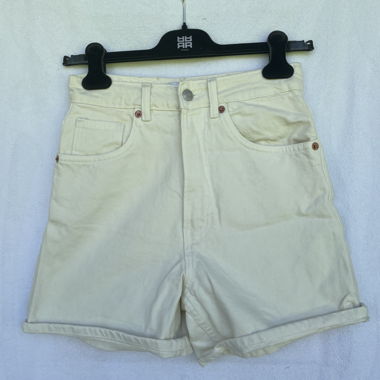 Kurze Jeans creme „Zara“