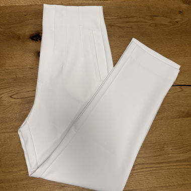 Pantalone elegante bianco in tessuto