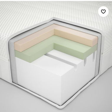 Bed with mattress