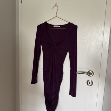 Purple long-sleeve dress