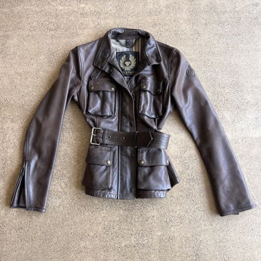 Giacca in pelle Belstaff marrone