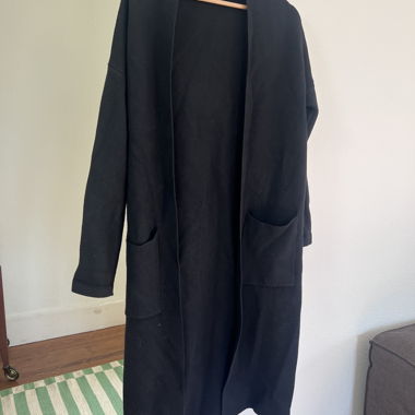 Black knit cardigan