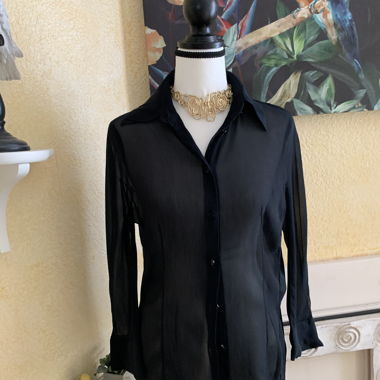 Valentino Roma blouse in transparent silk