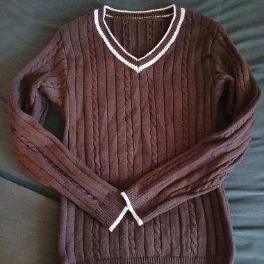 Maglione in maglia marrone