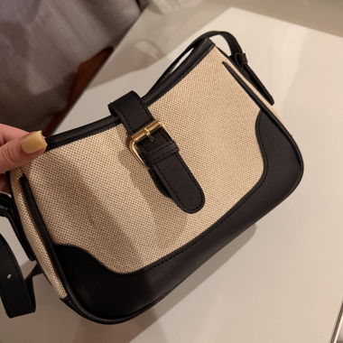 Canvas-Schultertasche