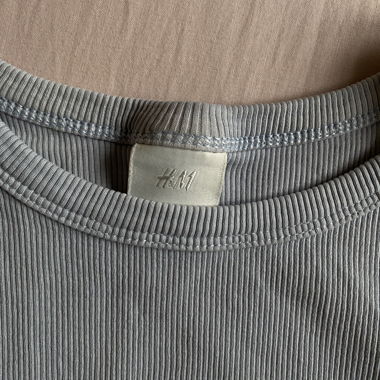 T-shirt a costine H&M azzurro chiaro