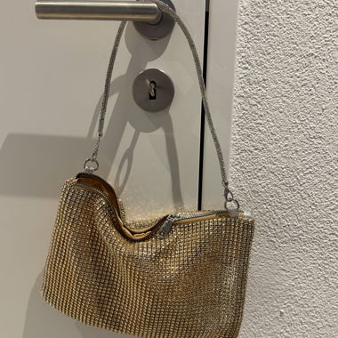 Sac à main scintillant or