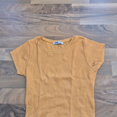 Ocre Ribbed Top