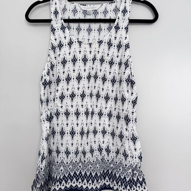 Trägerlose Bluse mit Muster