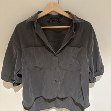 Camicia Grigia a Maniche Corte
