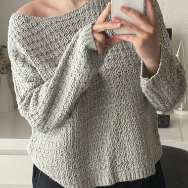 Pull en maille gris