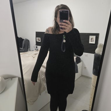 Vestito maglia nero S