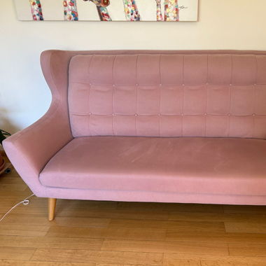 Sofa rosa mit hoher Lehne