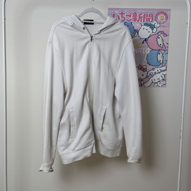 H&M weißer Reissverschluss-Hoodie