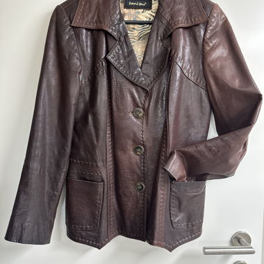 Giacca in pelle marrone