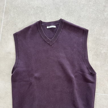 purple cardigan