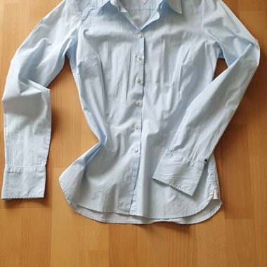 Camicia Tommy Hilfiger azzurro chiaro / righe bianche