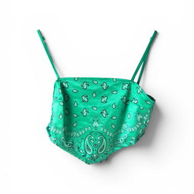 Haut à bandana vert