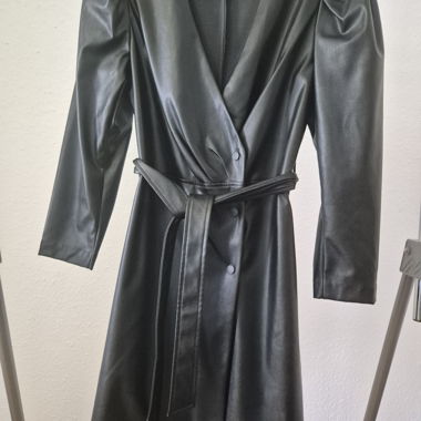 Kleid mit Lederoptik schwarz ONLY
