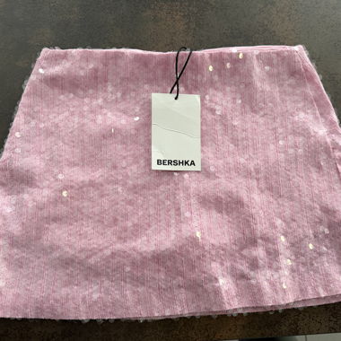 Mini-jupe Bershka rose à sequins
