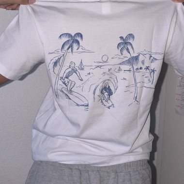 T-shirt da surf bianca