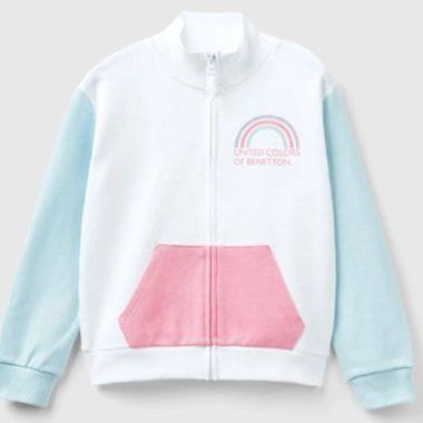Veste BENETTON bleu/rose / Taille 122 / NEUF