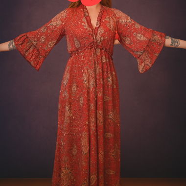 Robe bohème rouge