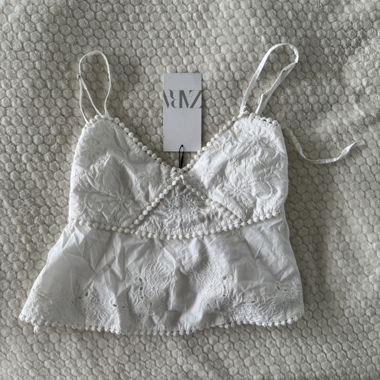 White Lace Cami with Straps