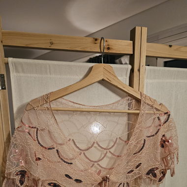 Pink sequin Bolero, flapper 20s