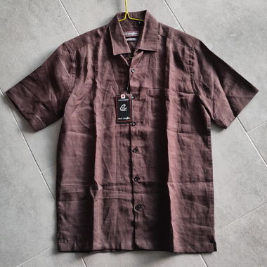 Camicia marrone in cotone