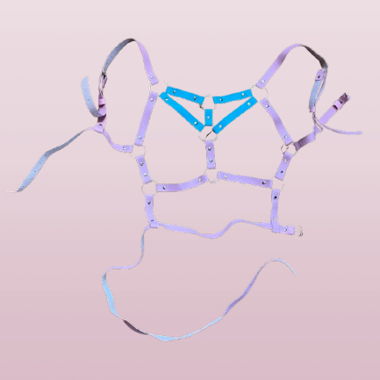 [Gothic/Grunge] Body Harness rosa/babyblau