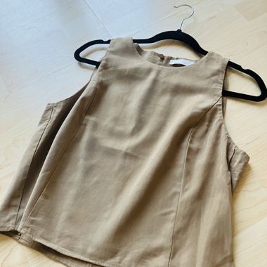 Mango beige Viscose sleeveless top 