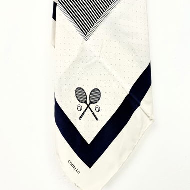 Fazzoletto di seta con motivo tennis_codello 