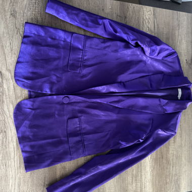 Violet Satin Suit Set