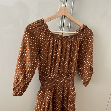 Brown Dotted Jumpsuit
