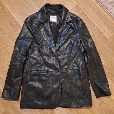 Bershka faux leather blazer