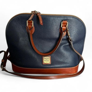 Dunkelblauer Dooney & Bourke 1975 Ledertasche
