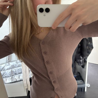 Knit Cardigan with Button Placket