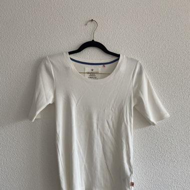 Lieblingsstück Basic geripptes T-Shirt weiß XS 