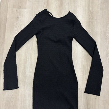 Black Bershka dress with long sleeves