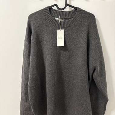 Maglione in maglia grigio