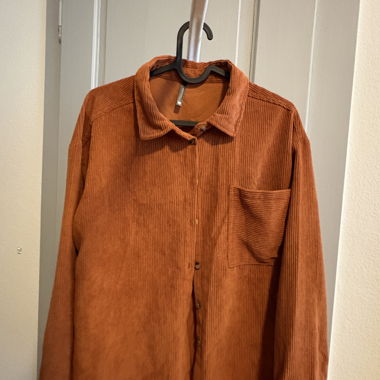 Camicia in velluto a coste Chicoree color ruggine