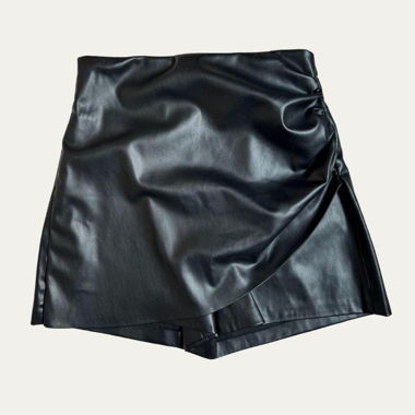 Zara Faux leather black Skort