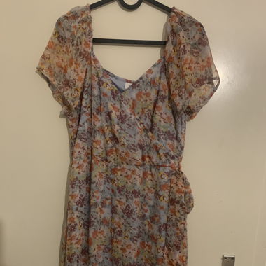 Floral maxi wrap dress