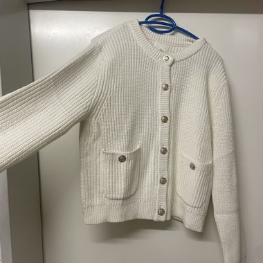 Strick-Cardigan weiss