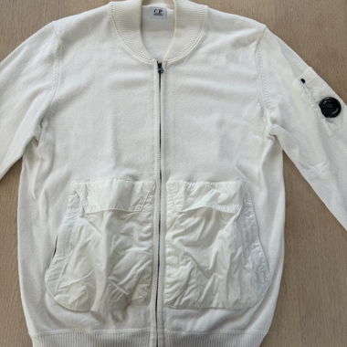 White zipped cardigan CP Company