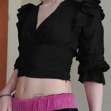 black pirate goth blouse